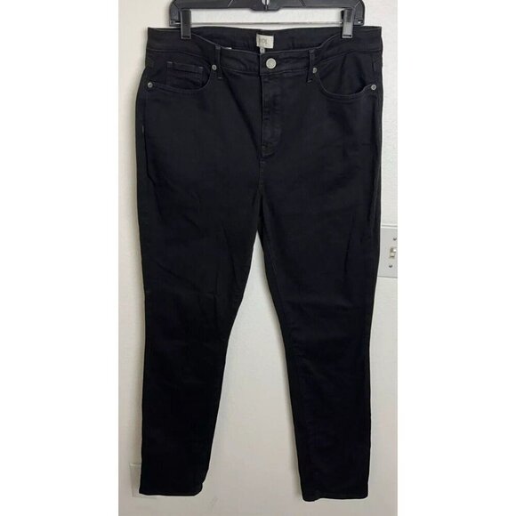 NYDJ Not Your Daughters Women’s Size 14 Jeans Lift Tuck Skinny Black Denim - Picture 2 of 13